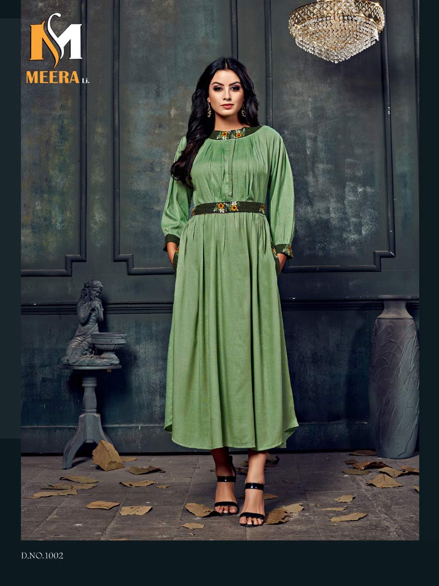 Woman Vol-1 Meerali Rayon Cotton Handwork Kurti Woman Vol-1 Meerali Rayon Cotton Handwork Kurti